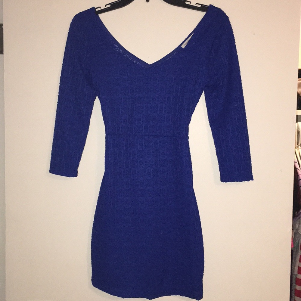 Blue bodycon dress